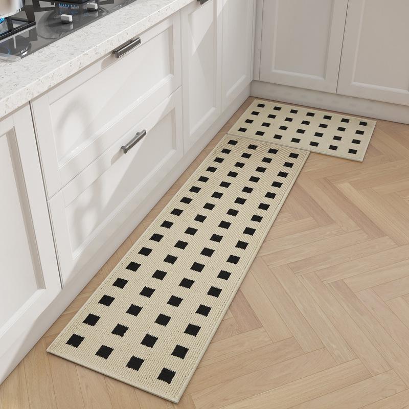 Kitchen Floor Mat Waterproof, Oil-proof Carpet, Washable and Erasable Long Strip Anti-slip, Dirty and Wear-resistant Mat Doormat