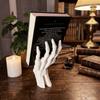 Gothic Style Halloween Skeleton Hand Shaped Bookshelf 3D Printing Book Display Rack  Home Decor