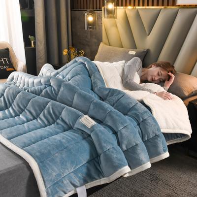 Coral Fleece Autumn Winter Warm Blankets for Bed 3 Layers Thicken Flannel Blanket Quilt Soft Comfortable Warmth Quilts Washable