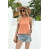 Women's Spring Summer Solid Color Round Neck Loose Sleeveless Casual Tank Top