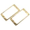 2 Stück E-Gitarren Pickup Rahmen Zinklegierung Flach Humbucker Pickup Befestigungsring Abdeckung 4x4mm Gold