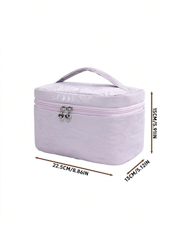 1PC New Bow Makeup Bag, Large-capacity Lipstick and Skincare Product Storage Bag, Business Trip and Travel Toiletry Bag