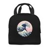 Great Wave Off Kanagawa  Lunch Box Waterproof Thermal Cooler Food Insulated Lunch Bag Kids for Kids Portable Picnic Tote Bags