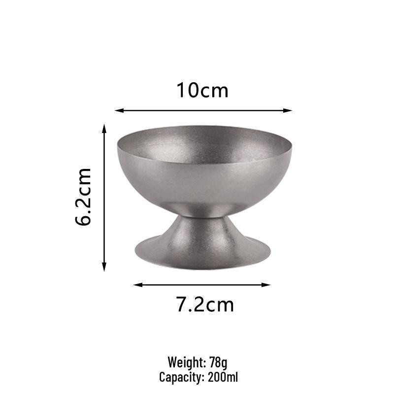 304 Stainless Steel Retro High-Footed Ice Cream and Dessert Cup