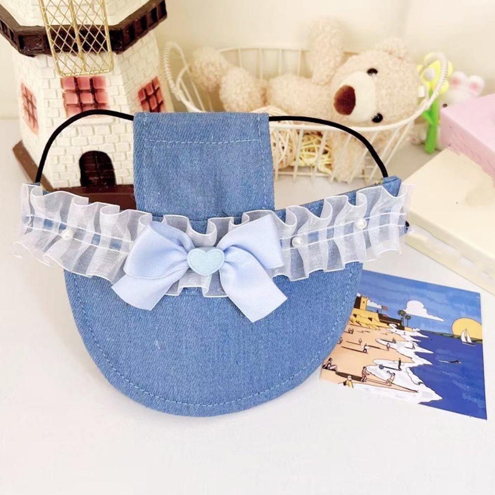 With Ear Holes Pet Sun Hat Sweet Dog Baseball Cap Pet Supplies Puppy Denim Cap  Hiking Sports