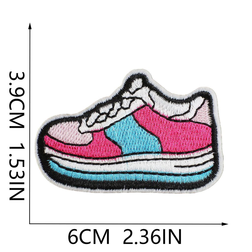 Pink Love Letter Embroidery Cloth Sticker Cartoon Sunflower Patch Sticker Bag Decoration Blue Smiley Face Embroidery Label