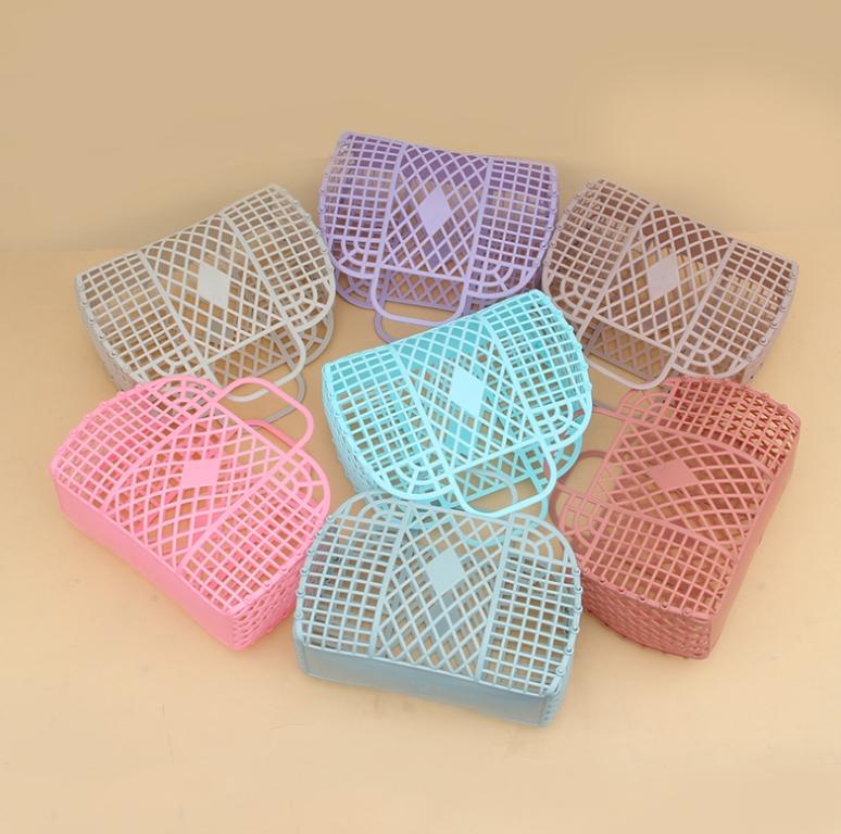 Detachable Shower Basket Plastic Bath Basket Bathroom Hollow Wash Storage Basket Shopping Basket