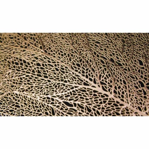 Elegant Interior Leaf-Shaped Placemat, Gold, Christmas Table Setting, 10201PM-GD