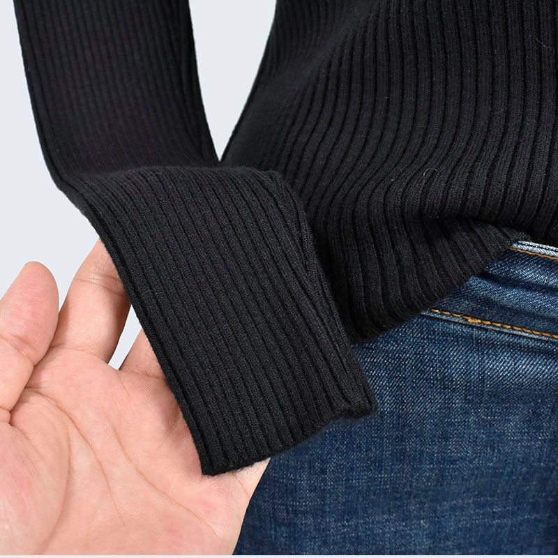 Autumn and Winter V-neck Hanging Neck Solid Knit sweater Pullover Top Bottoming Shirt Women clothes Puff sleeve Hollow Design Sense