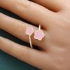 Gold Color Clover New in Rings for Women Cubic Zirconia Adjustable Daily Simple  Women's Ring Flower Fashion Accessories