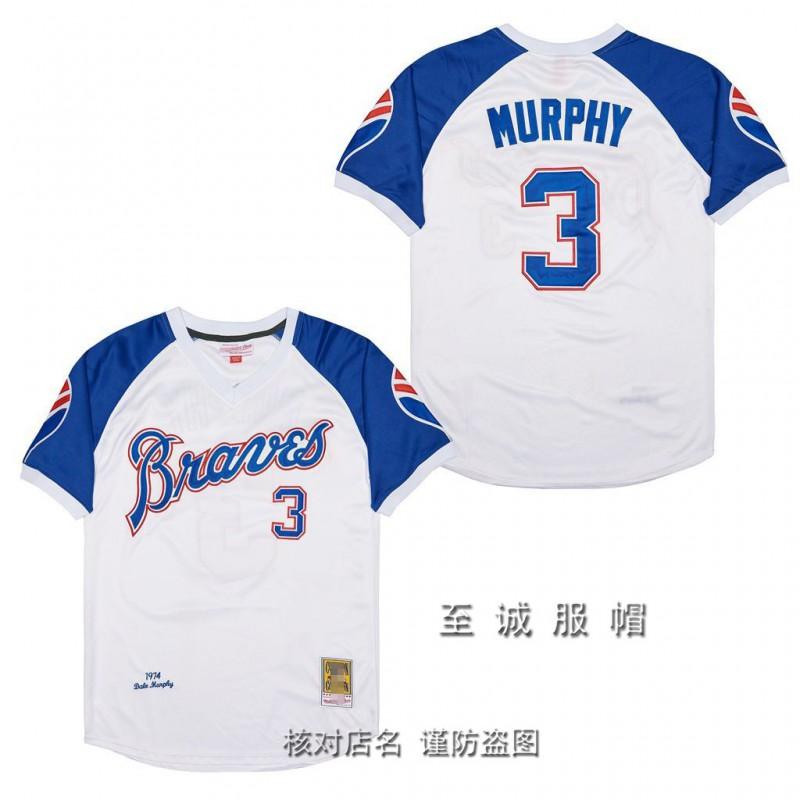 Mens Atlanta Braves Vintage Baseball Jersey 44 Hank Aaron Embroidered Retro MLB Fan Shirt Cotton Blend
