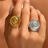Fashion Stainless Steel Ocean Style Seashell Pearl Ring - Women's Casual Vacation Jewelry