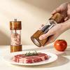 Starry Sky Wooden Pepper Mill - Transparent Acrylic Manual Grinder for Sichuan Pepper, Black Pepper, Sea Salt, and Rose.