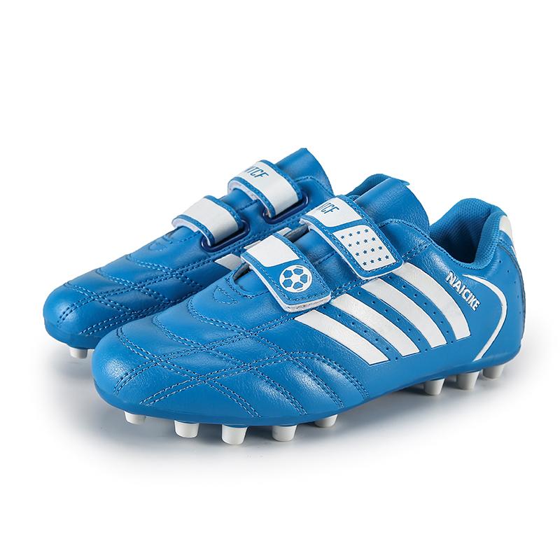 Jungen Fußballschuhe Rutschfest Verschleißfest Klettverschluss Outdoor Fußballschuhe Training Kinderschuhe