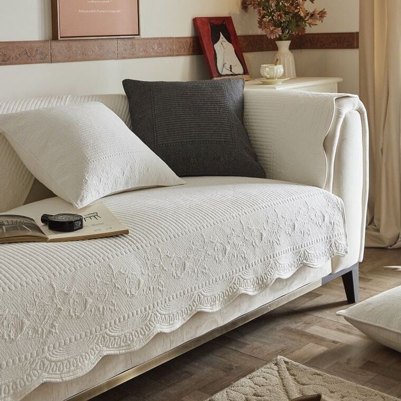 

Accessible Luxury Pure Cotton Sofa Cushion 2024 New Arrival Non Slip All Year Round Neutral Fancy French Fabric Classy Sofa Cover Empty Mountain Bird Language-Mi Bai 70 * 70cm
