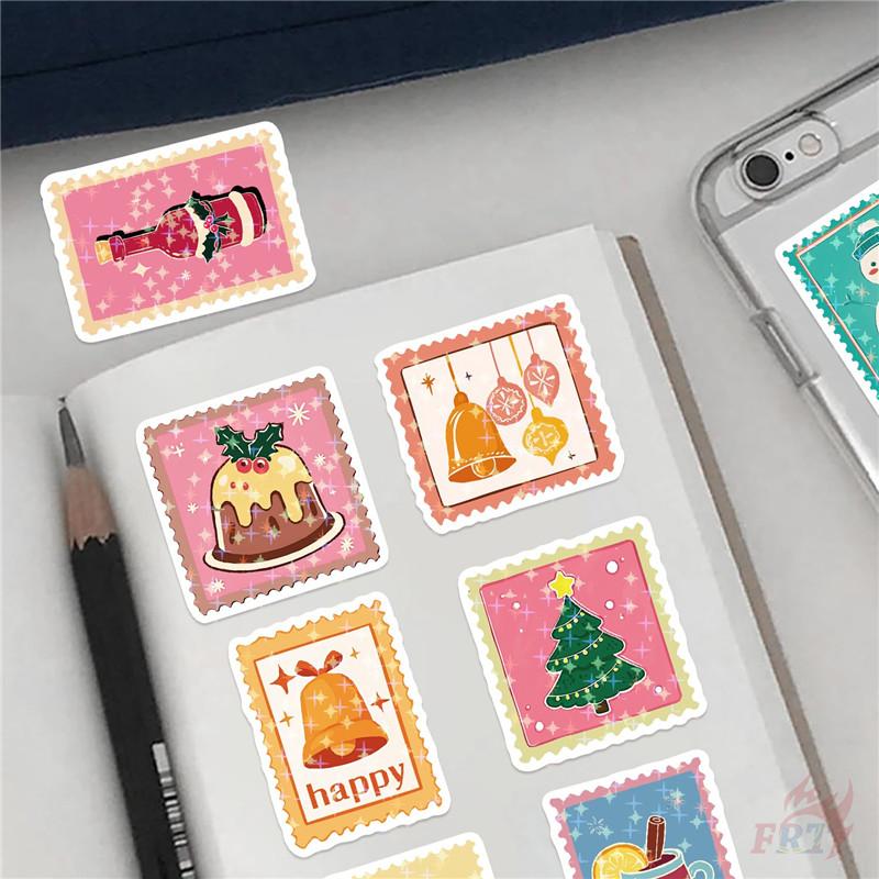 50Pcs/Set Pink Christmas Stamp Series 02 Stickers DIY Fashion Waterproof Doodle Decals Stickers