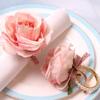 1-24PCS 2026 Pearl Rose Napkin Ring Creative Elegant Holder for Hotel Wedding Party Dining Table Decoration Accessories