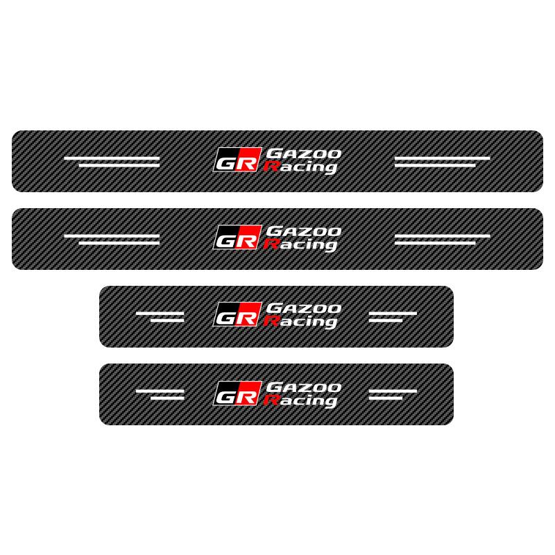 

4 шт. Наклейки на пороги дверей автомобиля из углеродного волокна Водонепроницаемые аксессуары для TRD Toyota Corolla Rav4 Auris Camry Yaris CHR