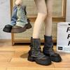 Short Boots Women's Summer 2026 New Autumn Western Denim Single Boots British Style Pants Leg Short Boots