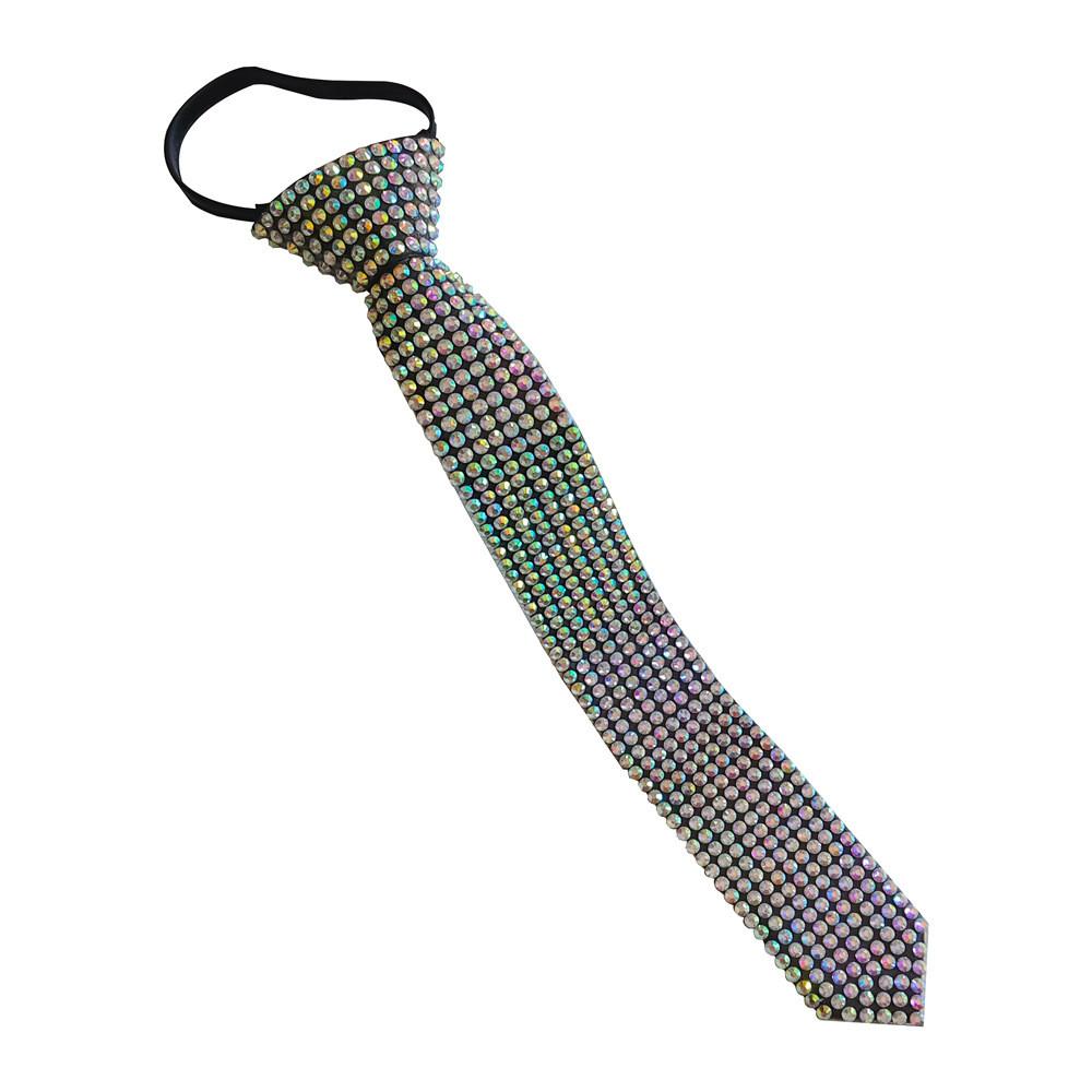 Diamond Encrusted Narrow Tie With Arrow Shape For Men And Women Perfect For Formal And Casual Wear