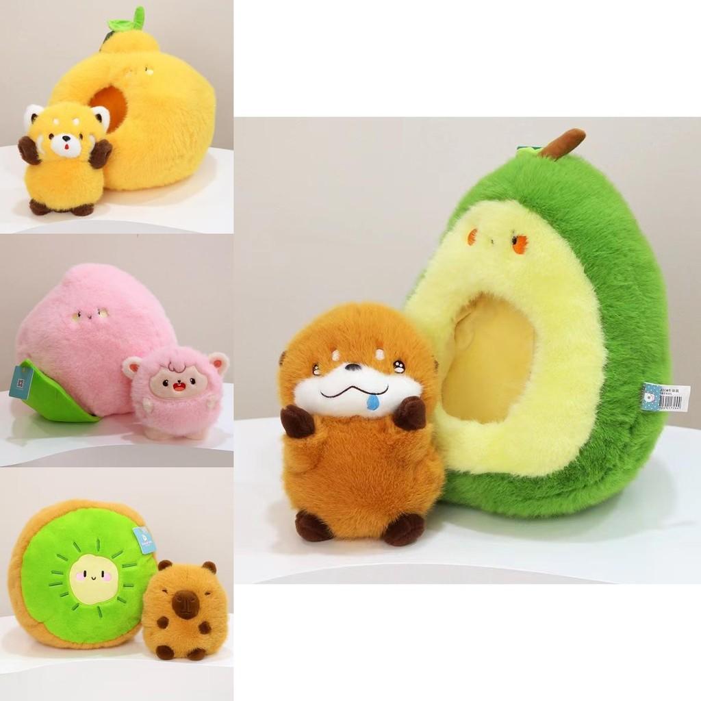 Entzückendes Capybara Plüschtier Mit Abnehmbaren Elementen Als Gemütliches Kissen Für Mädchen