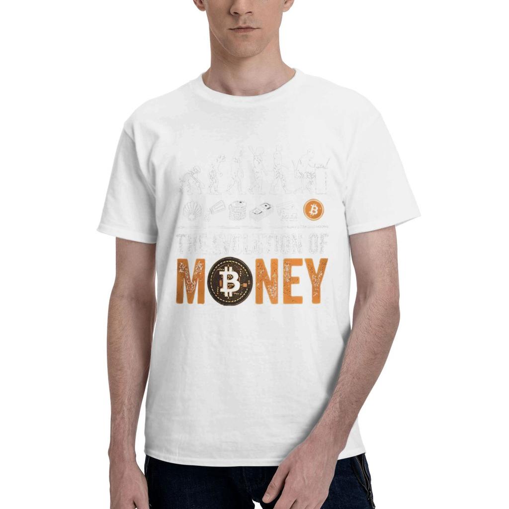Bitcoin Evolution 100 Cotton Casual Breathable Confortable Vintage Mens Clothing Brands Men TShirt