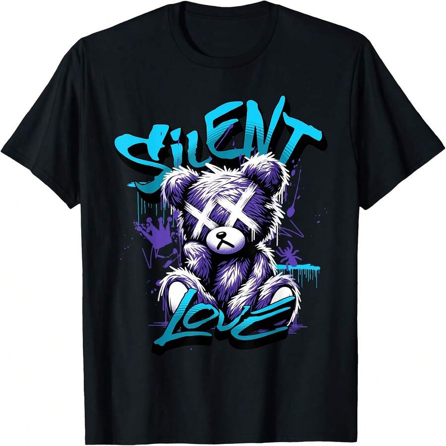 

Silent Love 8 Aqua Matching Tee Color Match Graphic Unisex T-Shirt S