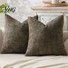 Invisible Zipper Pillow Case Weave Texture Cushion Case, Chenille Throw Cover, Solid Color Cover Durable Decorative Covers with for Living Room