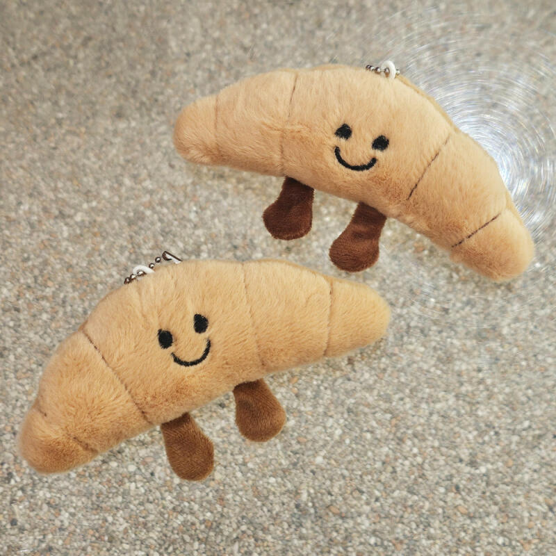 Croissant Bread Keyring Keychain Key Holder Bag Decoration Bag Key