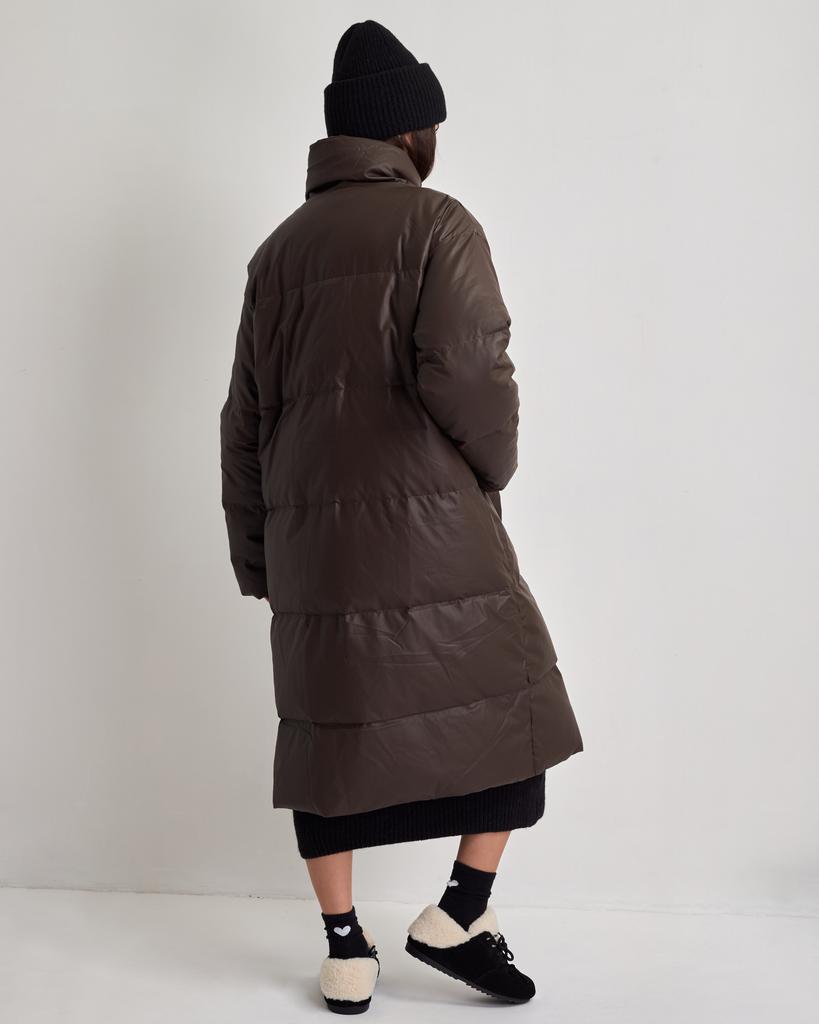 Пальто зимнее длинное TWЗ 2998 S кофе