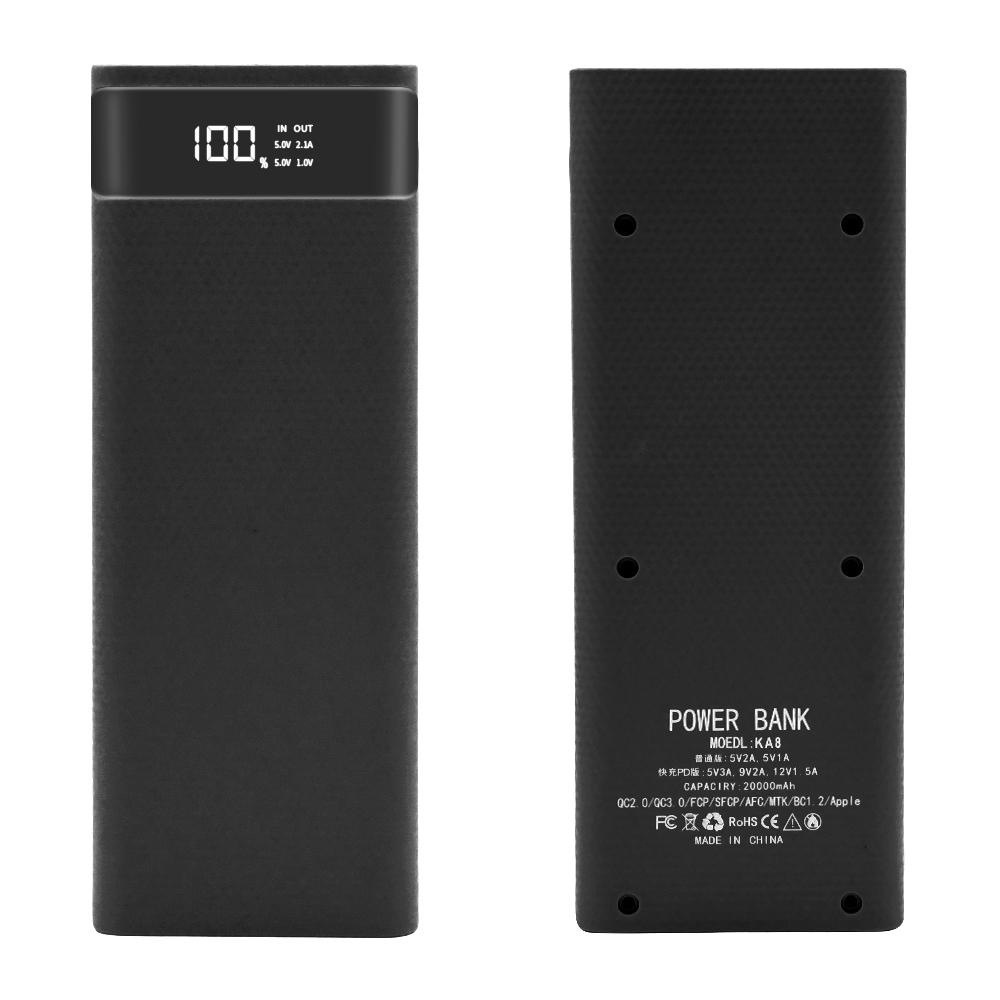 

Корпус Power Bank на 8 аккумуляторов 18650, Держатель для батарей, Двойной USB Type C, Зарядка, DIY Корпус для iPhone Xiaomi Huawei, Кейс для хранения аккумуляторов 18650
