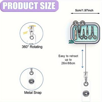 Cute Nurse Badge Clip with Charming Medical Design, Ideal for Nurses and Doctors.
