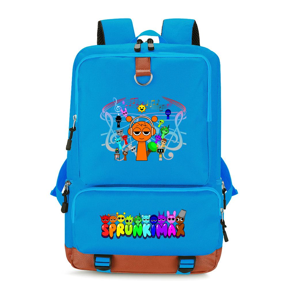 Srunki Backpack Multifunctional Large Capacity Business Backpack Lightweight Burden Reduction Primary and Secondary School Student Bag