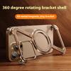 For iPhone 16 Pro Bumper Case Z-Shape Design Magnetic Boardless Phone Back Cover with Kickstand