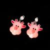 Santa Claus Xmas Dangle Ear Clips Electric Luminous Christmas Pendant LED Drop Earrings  Girls