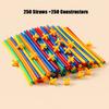 500/300/100PCS Straw Constructor Toys STEM Building Interlocking Plastic Engineering Children Educational Blocks De Construcción