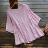 BITCED Women's Fashion Casual Solid Color Print Short Sleeve O-Neck Blouses & Shirts