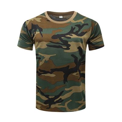 Camouflage 3D T-shirt Men's Outdoor Fashion Casual Round Neck Short Sleeved Summer Street Outdoor Sports T-shirt Lightweight Bre