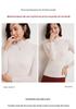 Machine Washable Fine-Spun Wool Sweater: 2026 Autumn/Winter Women's Slim Fit Knit with Half-High Collar.