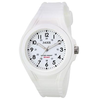 J-AXIS Men's AG1328-W (A Series White Sun Flame) Round Watch White Analog