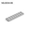 Non-Toxic 20Pcs Moc Parts 3034 Plate 2 X 8 Compatible Bricks Diy Assmble Building Blocks Particle Kids Puzzle Brain Toy Birthday Gift