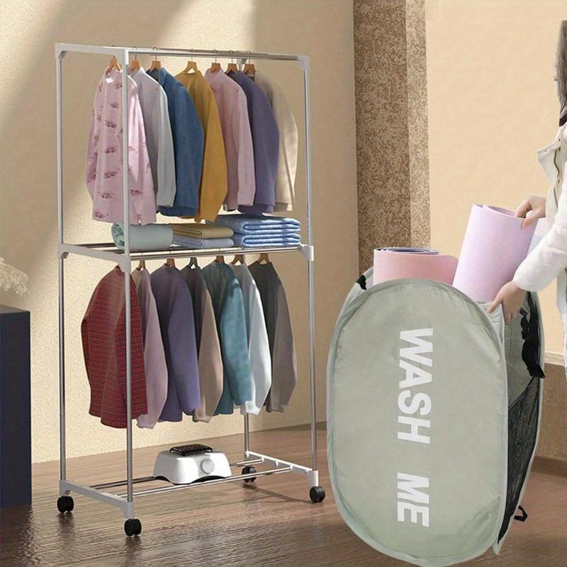 Mesh Laundry Hamper Grey Closet Organizer Bedroom School Dorm Essentials Clothes Organizer College Storage Organization Storage Bag Organizer