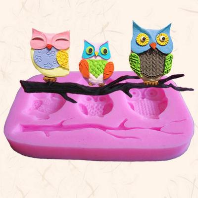 Stampo per torta a forma di gufo 3D, animali, fondente, cioccolato, utensili da cucina, accessori, stampo a forma di luna per decorare cupcake.