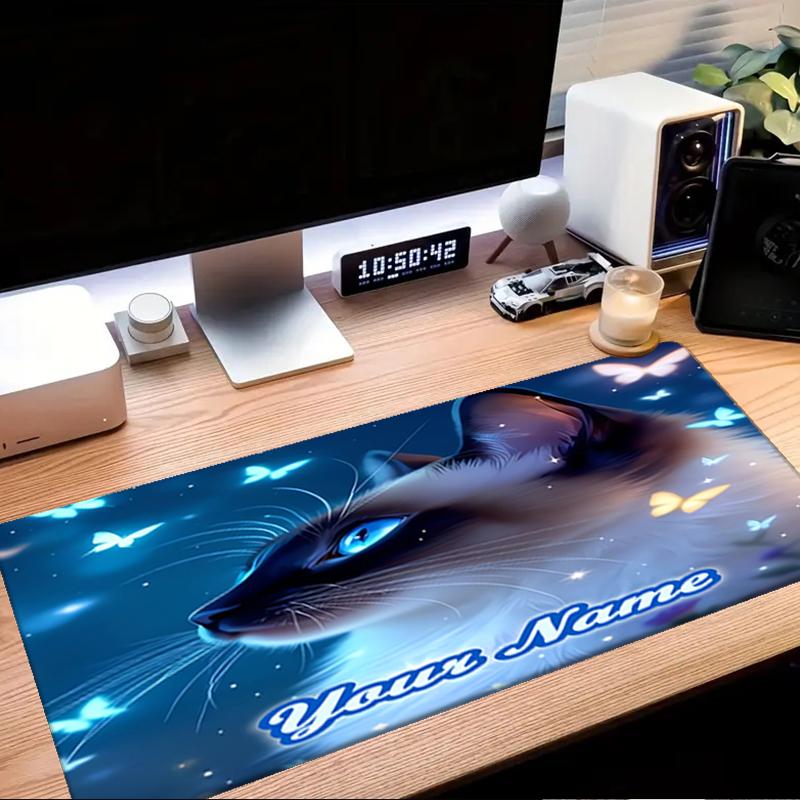 1PC Custom Name Cat Dreamscape" Mouse pad, keyboard and mouse desk pad, for computer notebook Birthday Gift For Any Room Or Office