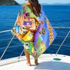 1pc Pupstruction Beach Towel with Custom Name, Beach/Swimming/Bath/Picnic/Camping Towel, Suitable for Seaside Beaches
