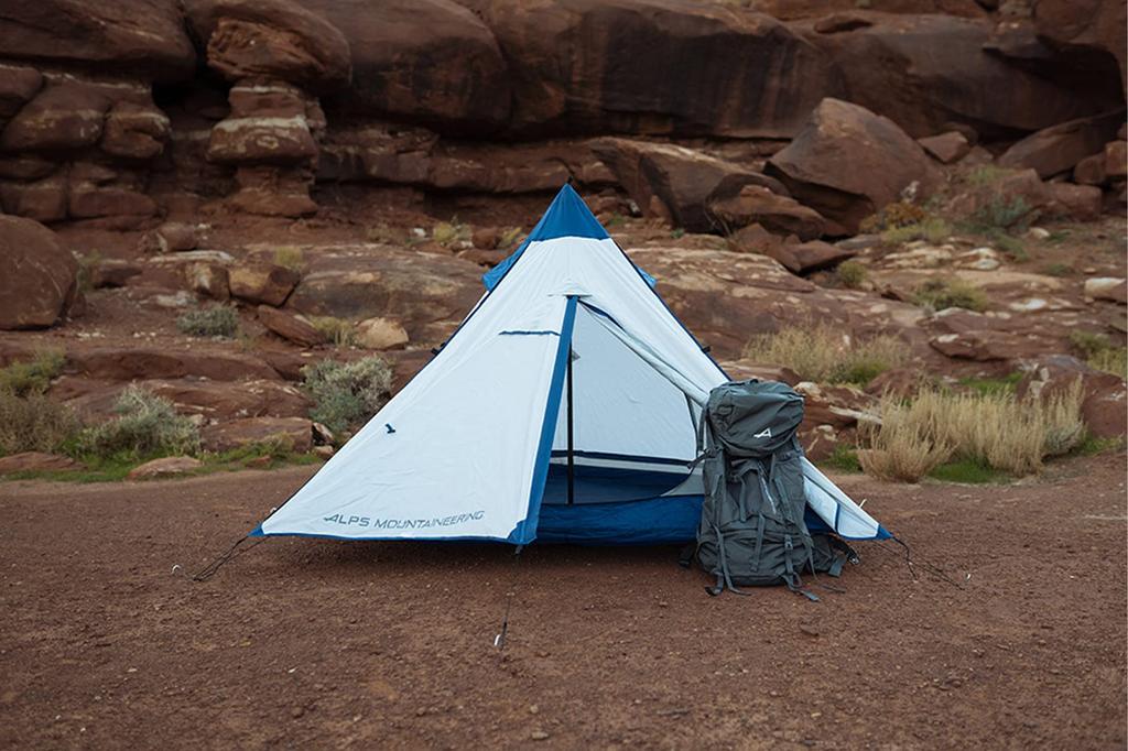 Alps Mountaineering Trail Tipi 2 Person Tent, Grey/Navy,