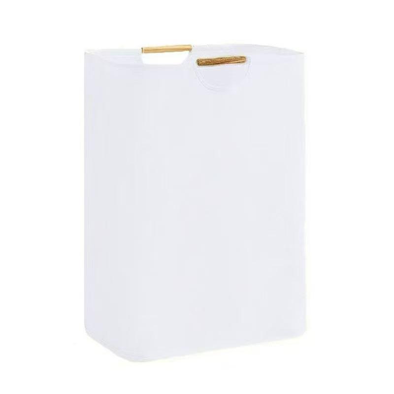 Foldable Cotton & Linen Laundry Basket with Large Capacity for Clothes and Toy Storage - Handheld Bathroom Hamper.