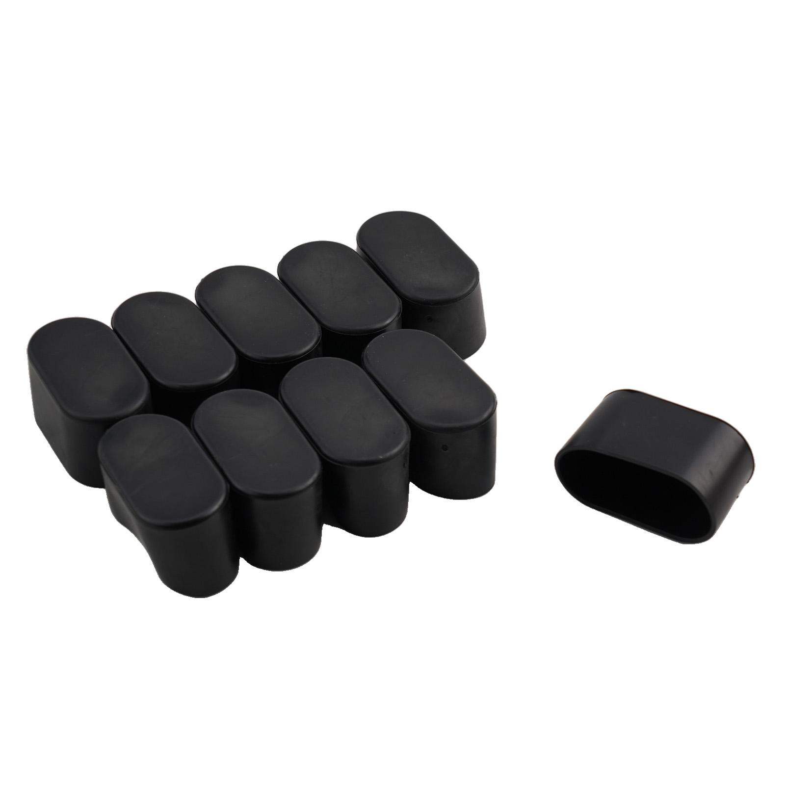 Овальные Чехлы На Ножки Стула Защита Пола Для Садовой Мебели Сад Black 25x50mm
