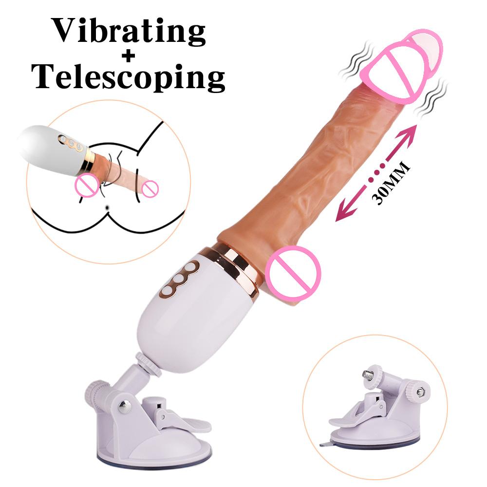 Automatic Plug Gun Machine Electric Dildo Simulation Telescopic Vibrator Female Masturbator Adult Sexmachine Sex Toy For Women