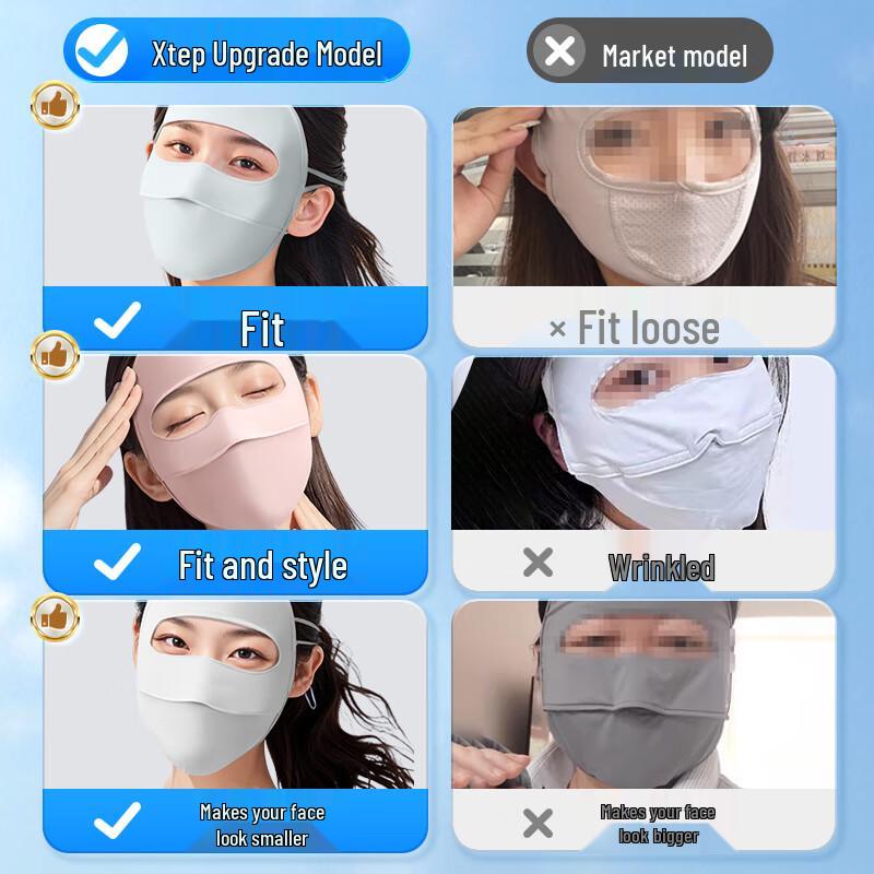 XTEP Ice Silk UV Protection Full-Face Mask